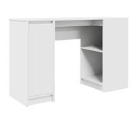 Writing Desk 120x42x76 cm White Engineered Wood Slim Storage Home Office Compact
