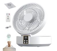 Desk Fan - 8 Inch Rechargeable Table Cooler, Silent Personal Airflow Device, Remote Control Convenience | Three Speed Battery Powered Fan for Home Office Study Work Comfort Energy Efficient Cools