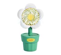 Desk Fan Personal - Compact Flower Shaped Fan, Rechargeable High Performance, Silent | Small Portable Cooling Fans for Office Home Travel Bedroom Study Dorm Room Summer Personal Comfort Heat