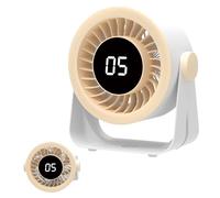 Desk Fan Quiet, Oscillating Table Air Circulator, 7.36x3.98x8.15 inches 5 Speed Rechargeable with LED Display, Silent Breeze Fan for Bedroom Living Room, Camping Beach Wall Mount