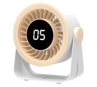 Desk Fan Quiet - Small Fans for Bedroom Desk | Battery Operated LED Display Wall Mount Air Circulator for Home Bedroom Desktop Summer Outdoor Camping Fishing