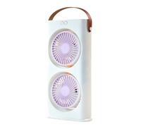 Desk Fan | Rechargeable Double-Head Desk Cooler Fan with 3 Speeds,90-Degree Adjustable Tabletop Air Cooler with Handle for School Traveling Fishing Beach Picnic