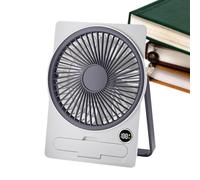 Desk Fan - Small Quiet Table Fan USB Powered | Portable Personal Electric Cooling Tool with LCD Display for Bedroom, Dorm, Office, Kitchen, Study, Travel, Student Desk or Nightstand Use