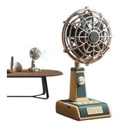 Desk Fan - Small USB Charging Table Fan, Portable Cooling Accessory | Vintage 3 Speed Quiet Desk Fan for Home, Office, Bedroom, Outdoor Travel, Living Room, Kitchen, Car, School