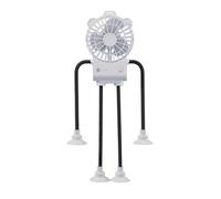 Desk Fan | Table Blower with Suction Cup Three Speeds in the Shape of a Robot - Portable Fan, Ideal for Office, Bedroom, Camping, Work, Nightstand, Home, Dorm, Living Room, Kitchen