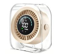 Desk Fan USB Rechargeable, Quiet Table Fan with 100 Speeds, Turbo Cooling Fans, HD Digital Display, 2-in-1 Desktop&Wall Mount, 360°Adjustable, Portable Small Fan for Bedroom, Home, Office, Travel