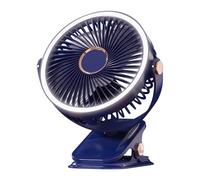 Desk Fan With Clip - Desk Fans With Clip, Cordless Rechargeable USB Cooling | Quiet Type-C Small With Clamp And Night Light, Portable Air Circulator For Bedroom School Beach Garden Greenhouse