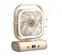 Desk Fans Small, Quiet Cooling Small Desktop Fan, Adjustable Tilt Portable Battery Operated Cools Gadgets with Night Light for Travel Accessories Desktop Home Apartment, 9.47x7.09x3.8 inches