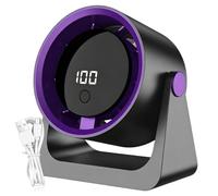 Desk Fans - Table Fan - Clip in 100 Speeds Adjustable Silent Digital Display Rechargeable Portable Handheld Fan for Living Room Apartment Dorm