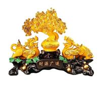 Desk Feng Shui Gemstone Decorative Tree - Money Bonsai with Chinese Elements for Attracting Prosperity and Abundance in Your Home Decor