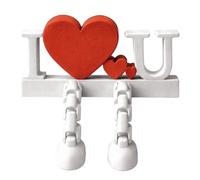 Desk Figures - Heart Ornament | Multi-Joint Model for Bedroom, Windowsill, Workplace, Car, Home, Bookshelf, 1 Pack, Red Black, Action Figure, Robot, 3D Printed, Cool