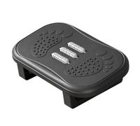 Desk Footrest with Three Foot-Operated Center, Black | Curved PP Platform for Seated, Three Center Rollers and Lower Pads for a Study Desk Setup and Floor Place
