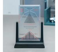 Desk Galton Board, Probability Demonstration Model, with Bell Curve, Physics Lab Teaching Tool, Science Desktop Ornaments, Explore Statistical Laws