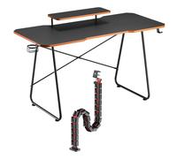 Desk Gaming Table with Monitor Stand + Cable Channel Black 50kg