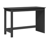 Desk Grey 112 x 50 x 75 cm Solid Pine Wood Matte Minimalist Compact Home Office