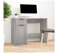 (Grey sonoma) vidaXL Desk Engineered Wood Home Office Computer Table Study Writing Desk