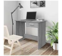 Desk Grey Sonoma 100x50x76cm Engineered Wood Modern Compact 1 Drawer Sturdy Home