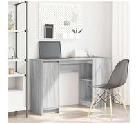 Desk Grey Sonoma 120x42x76cm Engineered Wood Writing Desk with Storage - Compact