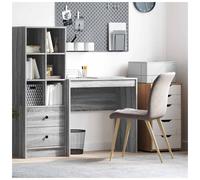 Desk Grey Sonoma 80x40x76cm Engineered Wood Compact Slim Work Table Home Office