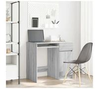 vidaXL Desk Grey Sonoma 86x49x76 cm Engineered Wood, Grey