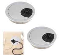 Desk Grommet 2pcs Computer Desk Cable Hole 60mm Desk Wire Hole Cover,Desk Cable Hole,Silicone Outlet to Protect Circuit Safety,for Managing Computer Desk Wires at Home and Office