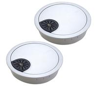 Desk Grommet 2pcs Computer Desk Cable Hole 60mm Desk Wire Hole Cover,Desk Cable Hole,Silicone Outlet to Protect Circuit Safety,for Managing Computer Desk Wires at Home and Office