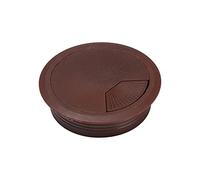 Desk Grommet 3PC Desk Wire Hole Cover Base 60mm/80mm Office Grommet Table Cable Outlet Port Rack Organizer(Dark Brown,80mm)