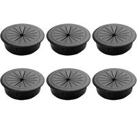 Desk Grommet Desk Cable Grommet 12Pcs Wire PC Computer Hole Cover Organizers(Black)