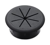 Desk Grommet Metal 50/60MM Desk Wire Organizer Cable Hole Cover Cord Grommets For Office Furniture Passing Eight Petal Threading Box(Black,50mm)