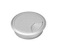 Desk Grommet Metal Practical /80mm Desk Table Plastic Cable Hole Cover PC Computer Round Wire Tidy Grommet Hardware(Silver,60mm)