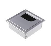 Desk Grommet with Hole Saw, 80x80/160/275mm Aluminum Alloy Wire Hole Cover Computer Grommet Line Box Office Desk Table Cable Fastener Cable Clamp Hardware(OneColor,80x80mm)