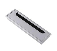 Desk Grommet with Hole Saw, 80x80/160/275mm Aluminum Alloy Wire Hole Cover Computer Grommet Line Box Office Desk Table Cable Fastener Cable Clamp Hardware(Onecolor,80x275mm)