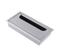 Desk Grommet with Hole Saw, 80x80/160/275mm Aluminum Alloy Wire Hole Cover Computer Grommet Line Box Office Desk Table Cable Fastener Cable Clamp Hardware(Onecolor,80x160mm)