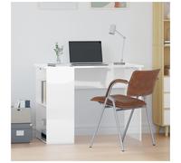 (high gloss white) vidaXL Desk Office Computer Desk Study Desk Writing Table Engineered Wood