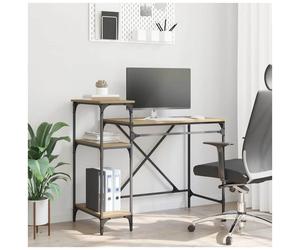 Desk Industrial Artisan Oak 105x50x90cm Engineered Wood 3 Shelves Sturdy Office