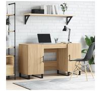 Desk Industrial Computer 140x50x75cm Sonoma Oak Engineered Wood Matte w/Storage