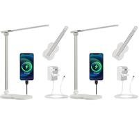 Desk Lamp Bedside Lamp Dimmable Table Lamp Eye-Caring LED Lamps with USB Charging Port and 10 Brightness Levels x 5 Colour Modes Touch Control Adjustable for Home Office Study Reading - Auto Timer