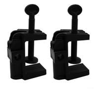 Desk Lamp Clamp 2PCS Heavy Duty Clip Bracket for Mic Stand & LED Light - Adjustable 52mm Grip for Home Office Studio Table Bedside Black Plastic