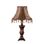 Desk lamp European-Style Table Lamp Bedroom Retro American Table Lamp Bedroom Bedside Lamp Living Room Country Study (Color : Remote Control Switch Size : 55X33CM)
