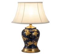 Desk Lamp Gilt Hand-Painted Ceramics Table Lamp Bedroom Bedside Lamp Office Desktop Decoration Desk Lamp Navy Blue Glazed Ceramic Table Lamp,Minimalist Style