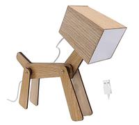 Desk Lamp, Unique Dog Shape Table Lamp USB Powered Foldable Wooden Reading Writing Table Lamp for Living Room Bedroom for Children Boy Girl