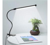 Desk Lamps for Home Office Flexible Gooseneck Desk Lamp with Clamp Eye-Caring Clip on Desk Light 3 Color Modes Flexible Dimmable Gooseneck Lamp 360 Degree Adjustable Architect Reading Study Lamp