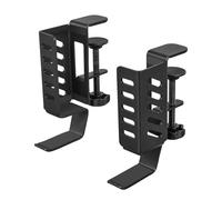 Desk Laptop Storage Rack - Vertical Clamp Bracket Adjustable Metal Organizer Durable Space Saving | Modern Table Side Shelf for Books, Newspapers, Office, Home, A