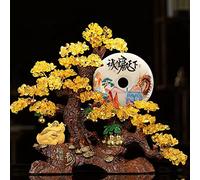 Desk Lucky Golden Toad Ornament Crystal Fortune Tree Jade Ping an Buckle Home TV Cabinet Desktop New Housewarming Decorations Decor