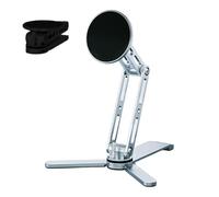 Desk Magnetic Phone Stand, 360 Degree Rotating Holder, 4.49x2.28x1.18 Inches Stable & Adjustable Design, Portable Magnetic Mount Accessory for Travel, Selfies, Delivery Drivers, Rv, Photo Taking