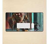 Desk Mat Bioshock Big Daddy And Little Sister Large Gaming Mouse Pad 35x16 inch