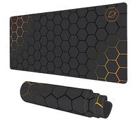 Desk Mat, Black Gold Honeycomb Technology Extended Gaming Mouse Pad Large, 35.4"x15.7" Big Mouse Pad with Non-Slip Base and Stitched Edge, Long Computer Keyboard Mouse Mat for Home Office Work