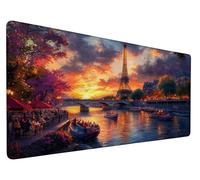 Desk Mat City Gaming Mouse Pad Architecture, Non-Slip Large Mouse Mat 31.5x11.8x0.12 Inch, Extended Waterproof Desk Pad with Stitched Edges, Computer Office Accessories for Office,Home, Model 494