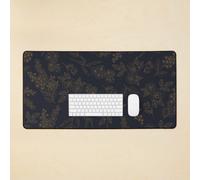Desk Mat Dark Academia Aesthetic Floral Pattern Large Gaming Mouse Pad 35x16 inch