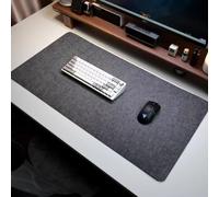 Desk Mat,Felt Table mat,Large Mouse Mat, Non-Slip Desk Pad Desk,Mouse Pad,Office Desk Mat,Keyboard Mat,Computer and Laptop Mat for Desk,for Office/Home/Decor-Existing Dimensions-Dark Grey-90x30cm
